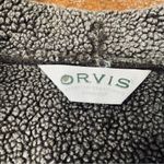 Orvis  Chocolate Brown Faux Suede Shearling Sherpa Vest‎ Toggle Closure Women M Photo 3