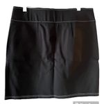 INC Zip Front Stretch Skirt Stitch Front Sz Medium Black Business Casual Office Photo 1