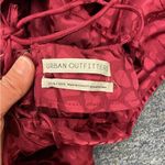 Urban Outfitters Maroon Lily Jacquard Leopard Design Satin Adjustable Jumpsuit 4 Photo 6