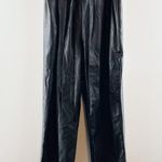 Commando Belted Paperbag Waist Cropped Faux Leather Pants Black Medium Photo 1