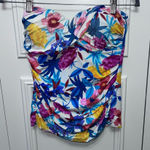 Bleu Rod Beattie Women's Twist Front Floral Tankini Swim Top Size 10 Photo 0