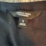 Vera Wang Simply Vera  Black and White Floral Top Photo 3