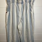 Vintage Gitano Striped High Waist Denim Pants Elastic Waistband Casual Jeans 16 Blue Photo 12