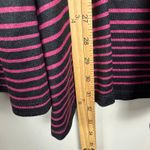 Catherines  Sweater Blouse Womens 4X Pink Black Striped 3/4 Sleeve Two-Fer Modern Photo 7