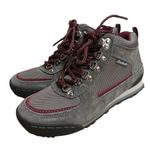 Eddie Bauer  GRAY SUEDE/ FABRIC, MAROON TRIM & LACES HIKING BOOTS WOMEN’S 6.5 Photo 7