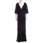 Mac Duggal 5335 Cape Sleeve Beaded Dress, Size 22W, New w/ Tag MSRP $598 Gatsby Photo 6