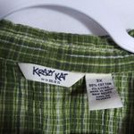 Krazy Kat Green Plaid Sleeveless Babydoll Top Blouse Casual Cotton Size 3X Photo 3