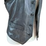 Schillaci leather retro modern glam Y2k Whimsygoth Italian leather vest size M Black Size M Photo 3