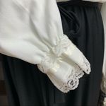 Vintage 70’s junior Sears Fashion Place Victorian style lace top midi dress Black Size 8 Photo 7