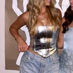 White Fox Boutique White Fox Silver Corset  Photo 0