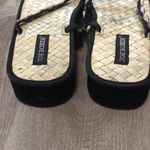 Joe Boxer Straw Sea Shell Platform Y2K Flip Flops Photo 4