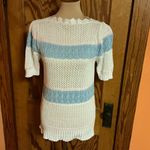Vtg 70s pastel striped girly sweater White Photo 6