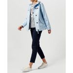 Joules Women's Coast Waterproof Hooded Jacket Light Blue Steel‎ Size 2 Photo 3