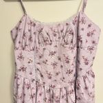 Aeropostale Dress Purple Floral Milkmaid Coquette Cottagecore Prairie Lace Large Photo 3
