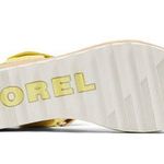 Sorel Wedge Sandals, Platform Yellow Suede Leather Shoes Size 9.5M New w/o Box Photo 7