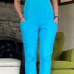 70s Vintage le tigre painters bib overalls artist blue overalls Photo 0