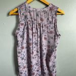 Artesia Women's Top Sleeveless Purple Floral Boho Chic Tie Front Size M EUC Size M Photo 3