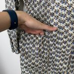 Tory Burch  Casey Anorak Jacket Windbreaker White Blue Floral Paisley Size 8 Photo 7