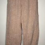 J JILL Pure Jill Size Small Linen Pants Rose Cropped Classic Casual Lagenlook Pink Photo 0
