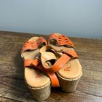 Kork-Ease Korks by  Sandals Orange Leather Platform Wedge Open Toe Buckle‎ Photo 3