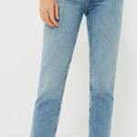 AGOLDE  X Tuckernuck Riley High Rise Straight Leg Jeans Quiver Light Medium Wash Photo 0