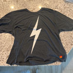 Aviator Nation  Bolt Boyfriend Tee Charcoal Size Medium   Photo 0