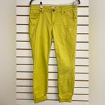 CAbi 5084 Citron Yellow Skinny Jeans Size 4 Colorful Denim Photo 1