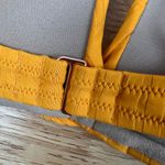 Shade & Shore  Women's Golden Yellow Ribbed Bikini Top - Size 34D - NWT Photo 5