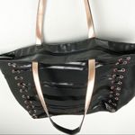Victoria's Secret VICTORIA’S SECRET Black Side Lace Canvas Shoulder Tote Photo 9
