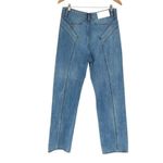 7 For All Mankind Womens Star Panel Easy Straight Button Fly Jeans Blue Size 28 Photo 5