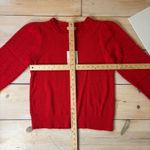 Knox Rose  NWT Women's Crewneck Pointelle Sweater Red Size M Photo 7