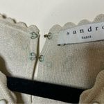 Sandro Paris Embellished Faux Pearls Scalloped Hem Sleeveless Cream Size 38 Photo 8