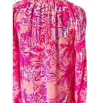 Lilly Pulitzer Elsa Silk Top in Beach Street Whales Print Size XS Photo 6