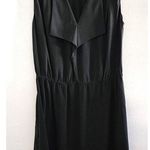 & Other Stories & Other Stories High Neck Sleeveless V-Back Silk Dress Black 36 Small Photo 0