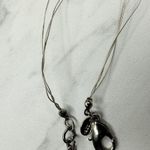 Chico's Beaded Triple Strand Wire Silver Tone Mixed Bead Statement Necklace β¨ Photo 2