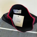 SEEK the Label LF Red & Black Striped Bodycon Stretch Pencil Skirt Size XS NWT Photo 3