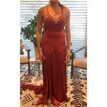 NOX NARIANNA Maroon Red Halter Rhinestone Prom Wedding Bridesmaid Formal Dress M Size M Photo 1