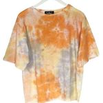 Lulus Womens Orange Boxy Fit Oversized Cropped T-Shirt Size XS Casual Summer Photo 0