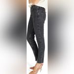 NWT Etica Alex Ripped Ankle Skinny Jeans Smokey Mountain 28 High Rise Button Fly Black Photo 3