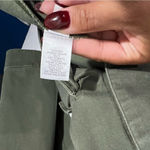 J.Jill  Olive Drawstring‎ Utility Jacket Size X-Large Photo 3