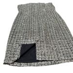 Saks 5th Avenue Black Saks Fifth Avenue Womens Dress Vegan Leather Black White Beige Tweed Sz 10 Photo 5