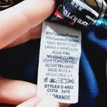 Vintage Carolina U.S.A. 90s Turquiose Paisley Handkerchief Hem Skirt Size Large Blue Photo 5