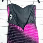 Bailey blue Strapless Black & Pink Textured Mini Dress Size Medium Photo 4