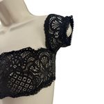 Victoria's Secret Victoria Secret Bralette Black Lace Off Shoulder Cap Sleeve Wire Free Bra Xsmall Photo 2