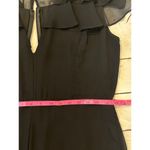 June & Hudson Large Black Jumpsuit Sheer Flutter Sleeves Black Closet Staple Photo 6