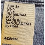H&M Y2K Women Sz 6 Classic Denim Shirt Jacket W Cute Pearl Snap Button Oldstock Photo 3
