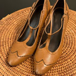 Loft Elegant Brown T-Strap Women's Shoes Photo 0