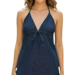 Polo Jeans Co Ralph Lauren Y2K Denim Navy Halter Dress Size 6 Blue Photo 0