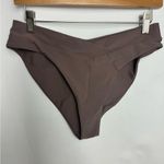 Brown Bikini Bottoms mid waist high thigh cheeky bottom Large NWOT Photo 1