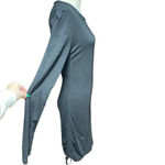 Pam & Gela Side Ruched Long Sleeve T-Shirt Dress Black Size Small Photo 5